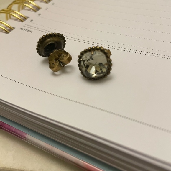 Anthropologie Gray Jewel Studs - Picture 3 of 3